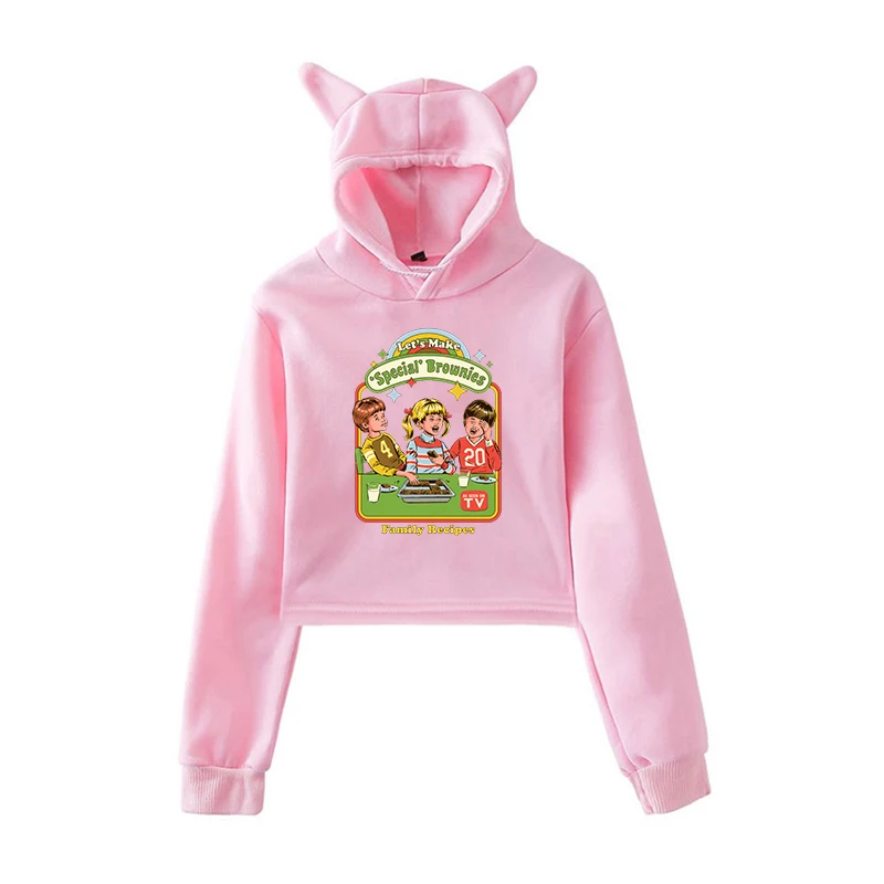 

Fashion Oversized Hoodie Fetal Position Casual Style Sweatshirt Women Poleron Mujer Ulzzang Long Sleeve Kawaii Cat Ear Hooded