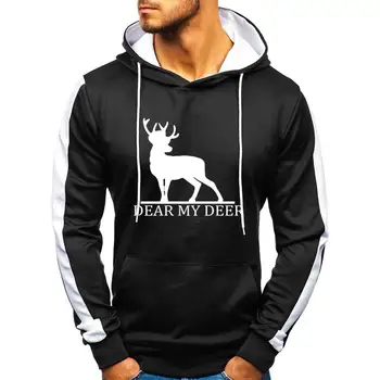

Men's Hoodies Sweatshirt for Men Fashion Christmas deer Hooded Leisure Outwear Sportswear Tracksuit Hoody