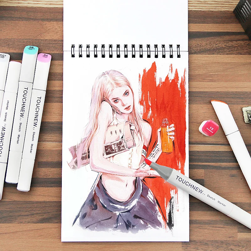 Touchnew A5 30 Sheets 150gms Marker Pad Paper Hand Design Notepad Painting Sketchbook Drawing Notebook White Paper Art Supplies Drawing Notebooks Aliexpress