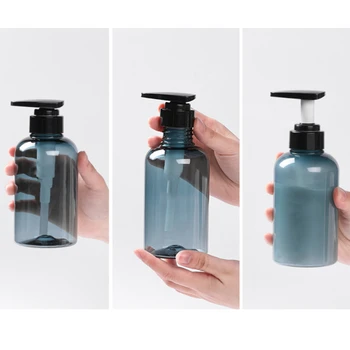 

3 Pcs/Set Soap Dispenser Bottle Bathroom Shampoo Bottle Large-capacity Press Type Lotion Body Soap Empty Bottle Set 500ML