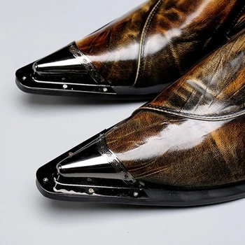 

pointed New iron bronze head fashion trend youth shoes summer lazy set foot men's business casual shoes