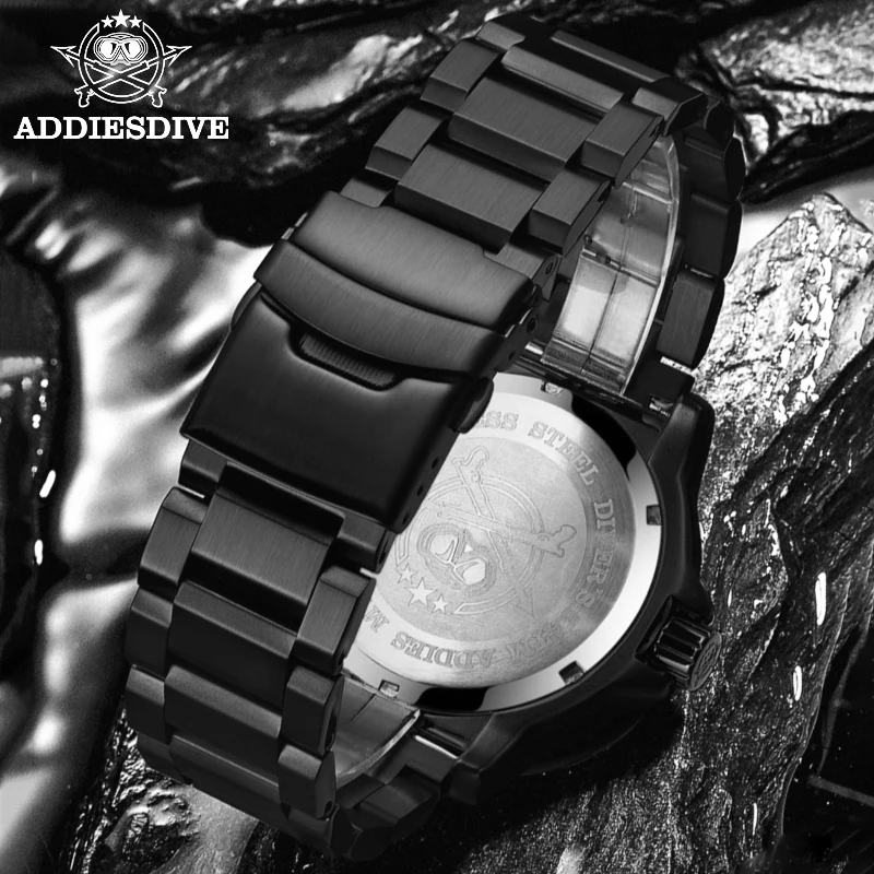 Addies New Quartz Watch Men's Luminous Watch 316L Stainless Steel 50m Waterproof  Watches for Men Outdoor Equipment
