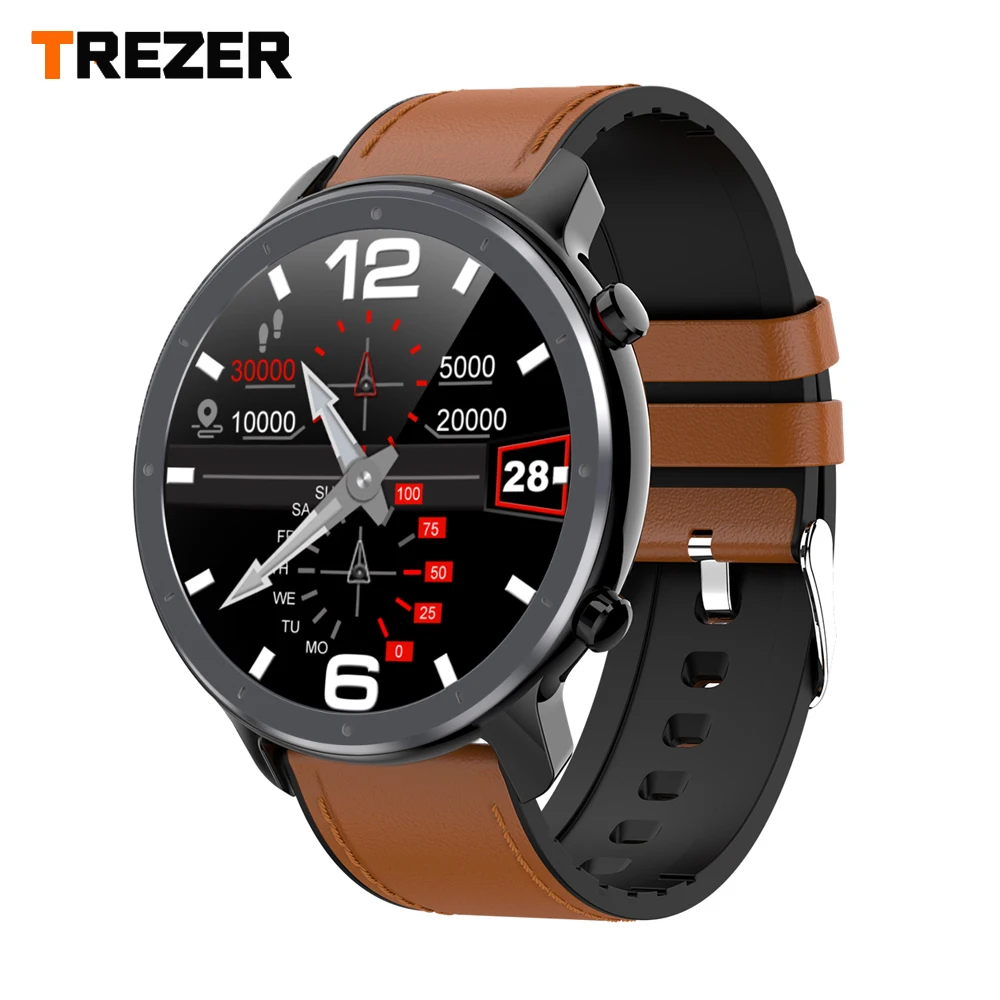 TREZER L11 Смарт-часы Для мужчин ECG + PPG сердечного ритма крови Давление монитор полный