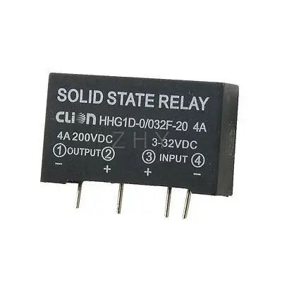 

Input 3-32V DC Output 4A 200V DC 4 Pin PCB Panel Solid State Relay