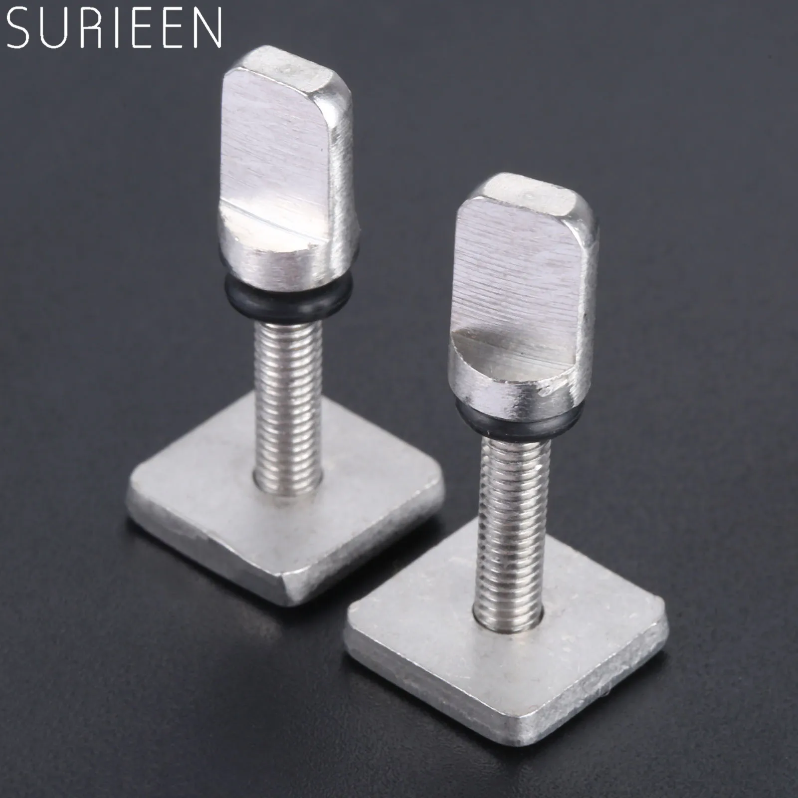 

2 Sets Stainless Steel Surfboard Longboard SUP Center Sliding Fin Box Plates And Smart Screws Fits All Standard Surf Fin Boxes