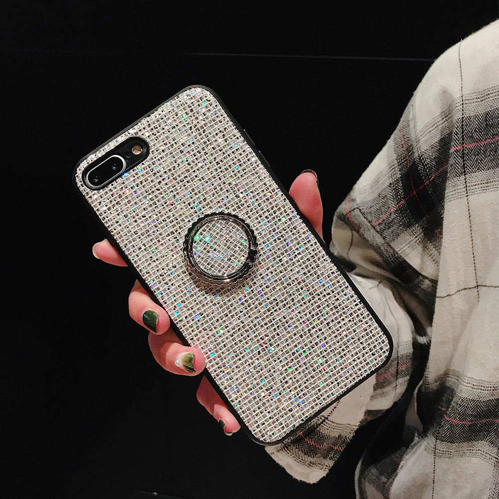 iphone 6 case Luxury Shiny Case For iPhone 11 Pro Max 8 7 6 6S Plus with Backet Bling Coque for iPhone X XR XS Max Funda iphone 7 cardholder cases