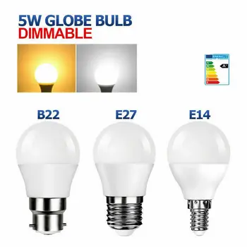 

Light Cool/Warm Dimmable B22 Golf 5W Bulbs TRO LED SES Globe E27 E14 ES Lamp BC