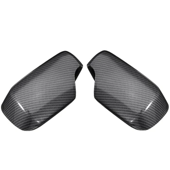 

1 Pair Rearview Mirror Covers Carbon Fiber Pattern Caps Replacement For Bmw E46 1998-2005 51168238376 51168238375