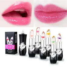 Transparent Jelly Flower Lipstick Temperature Changed Color Waterproof Lip Stick Moisturizer Long-lasting Lipstick Makeup