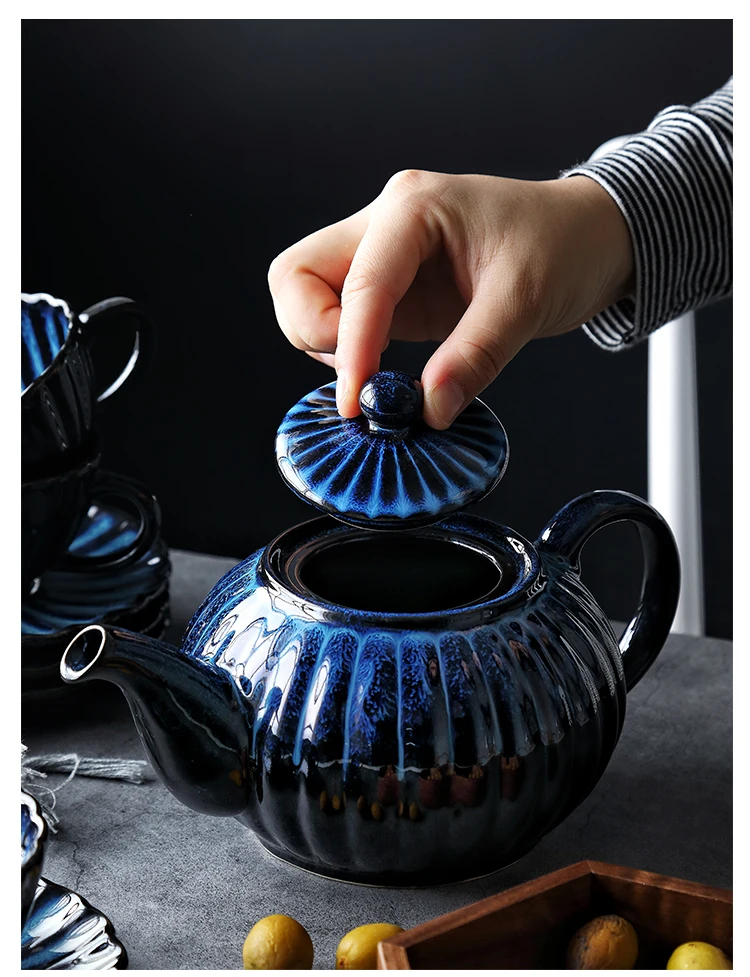 KINGLANG Европейский стиль набор керамических чайников чайный сервиз кофейный сервиз цветочный чайный сервиз чайный набор кунг-фу высокотемпературный resis