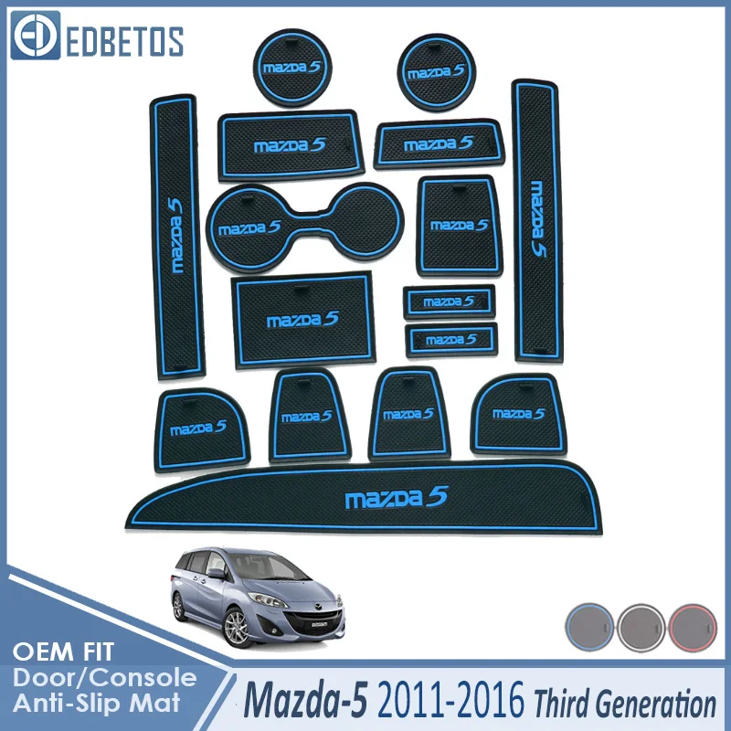 Автомобильный Гаджет коврик для Mazda 5 Premacy 2011 2012 2013 MK3 dzda5 аксессуары гелевая накладка резиновый слот для ворот коврик для чашки