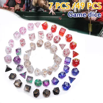 

49Pcs Dice Set for Polyhedral DnD Mixed Color Dice RPG Dungeons and Dragons Role Playing Game Board Game Dice Set + Storage Bag
