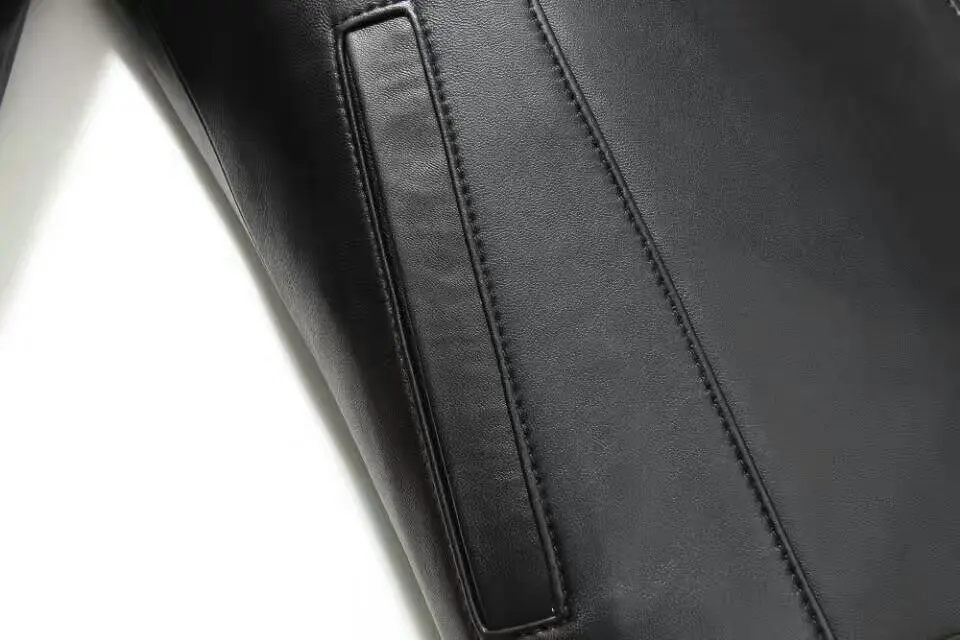 Брендовые мужские весенние Куртки из натуральной кожи для мужчин Jaqueta De Couro Masculina черные M-4XL мужские Куртки из натуральной кожи