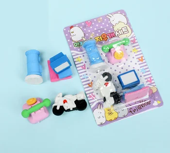 

Eraser Set TPR rubber Cute telephone flashlight motorcycles computer Pencil Erasers Stationery Kids Gifts school supplies prize