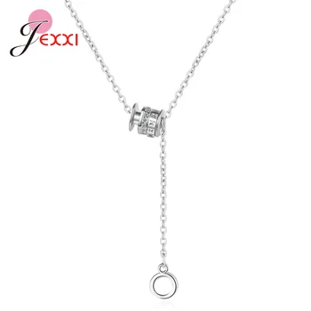 

Luxury 925 Sterling Silver Small Waist Pendant Necklace For Women Girl Fashion Simple Collarbone Chain Necklace