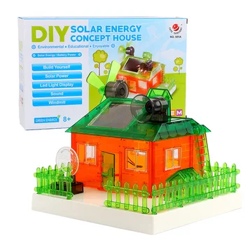 

Children Solar Powered Concept Hand Assembly DIY House Kit Future Architect Dream Learning Education Toy (English Version)