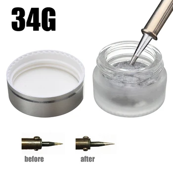 

New 34g Soldering Iron Tip Nozzles Refresher Mechanic Solder Iron Tip Clean Paste Repair Tools Welding Fluxes Tool Supplies