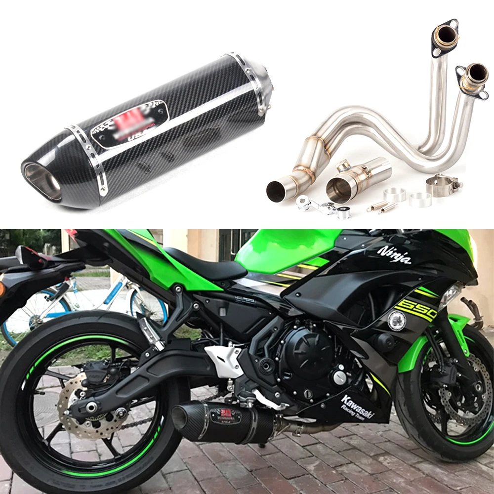 Выхлопная система мотоцикла глушитель без застежки для KAWASAKI ER6N ER6F 2012-2016 Ninja 650R Z650