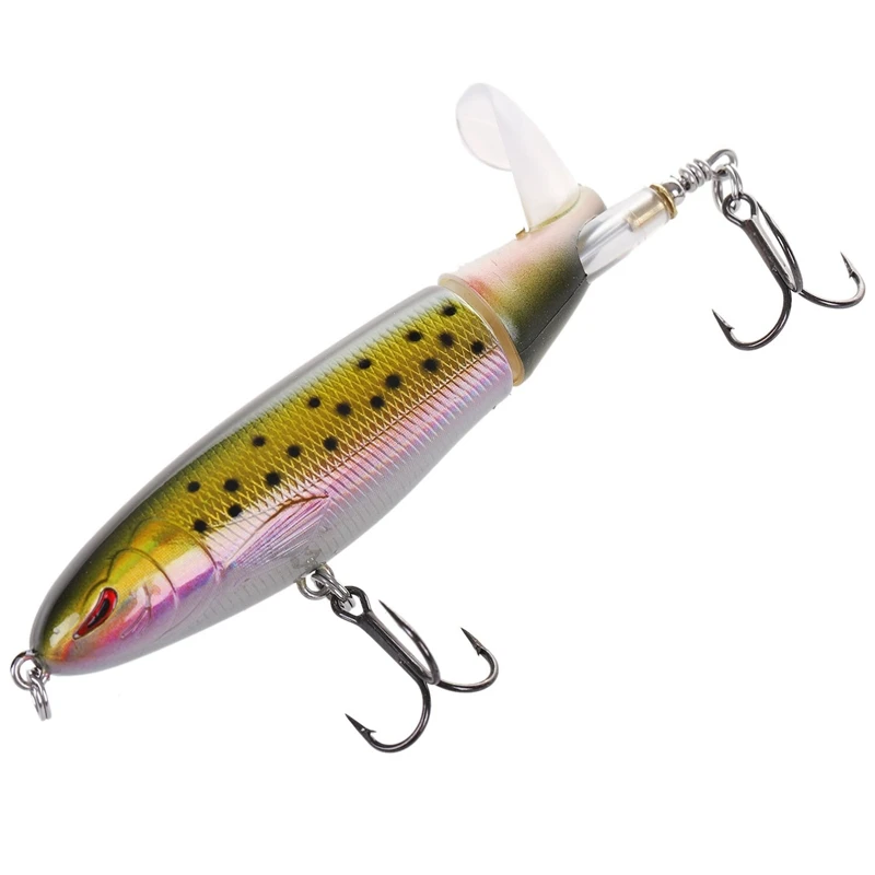 Whopper Popper Topwater Fishing Lure 13G 9Cm Artificial Bait Hard Fishing Plopper Hook Soft Rotating Tail Fishing Tackle 4#& 5