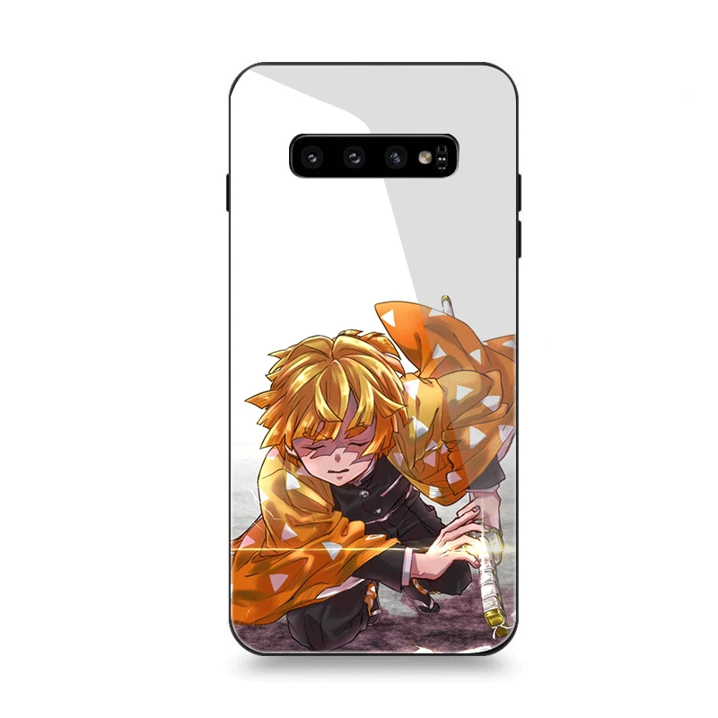 Чехол для телефона Стекло для samsung A70 A50 A30 A40 A20 A60 A10 S7 край S8 S9 S10 Plus Note 8 9 крышка Agatsuma Zenitsu демон убийца - Цвет: G8