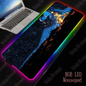 

Yuzuoan Star Wars RGB LED 7 Color Backlight Large Gaming Mouse Pad Muse Slip Control Computer Keyboard Pad Comfortable Desk Pad