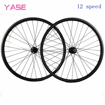 

27.5 carbon wheels disc brike 12 speed mountain wheelset tubeless 33x30mm asymmetry 650b wheelset 15*110 12*148mm carbon wheels