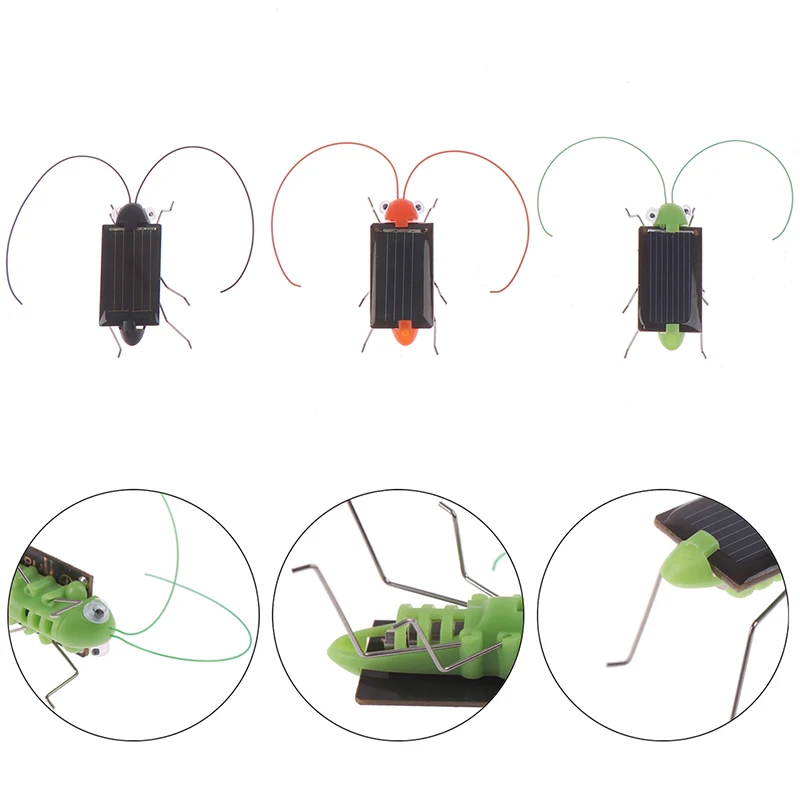 Keine Batterie Baby Kis Toy Solar Grasshopper Roboter Spielzeug Gadget Geschenk 