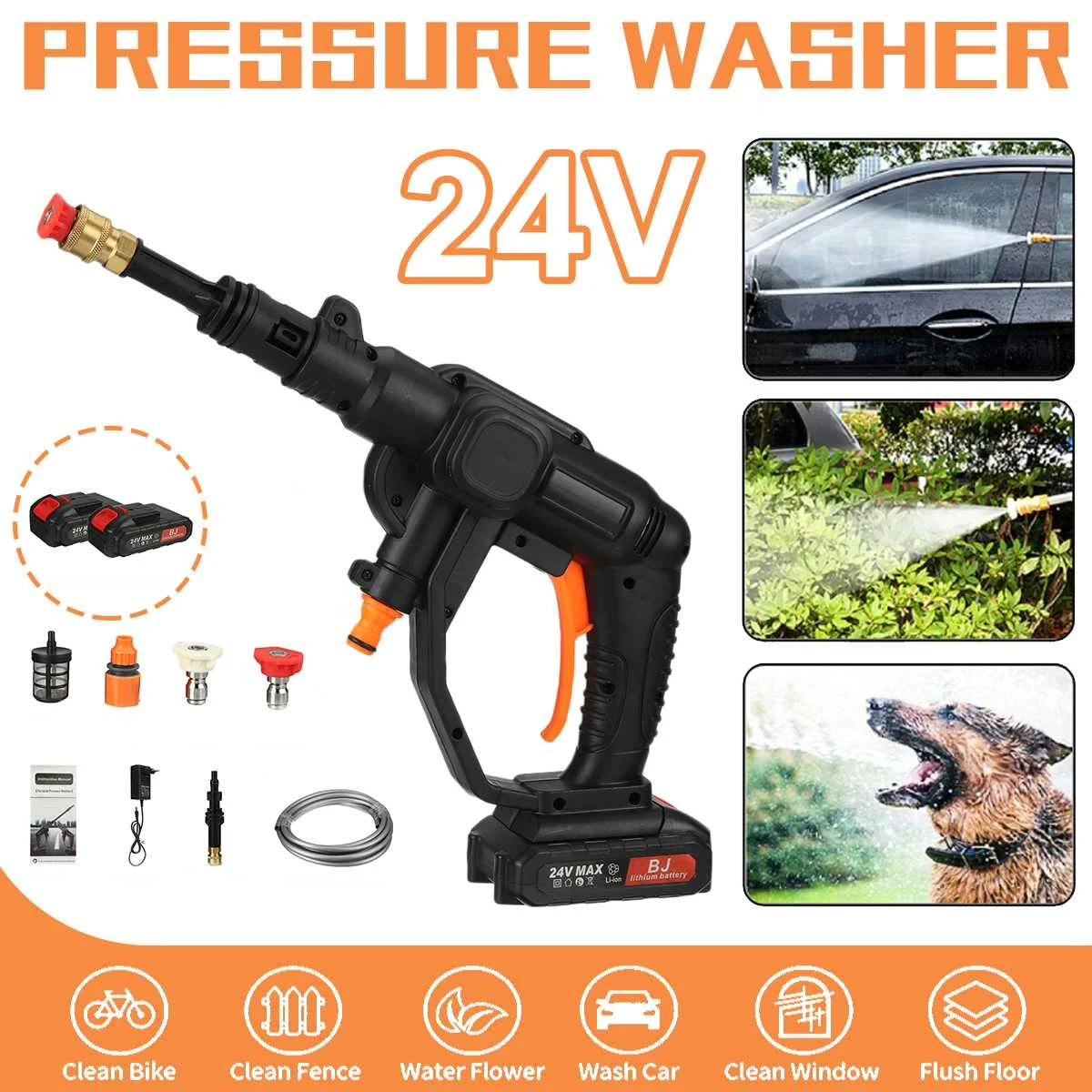 1500W Motor Water Pump Cleaning Machine Portable High Pressure Car