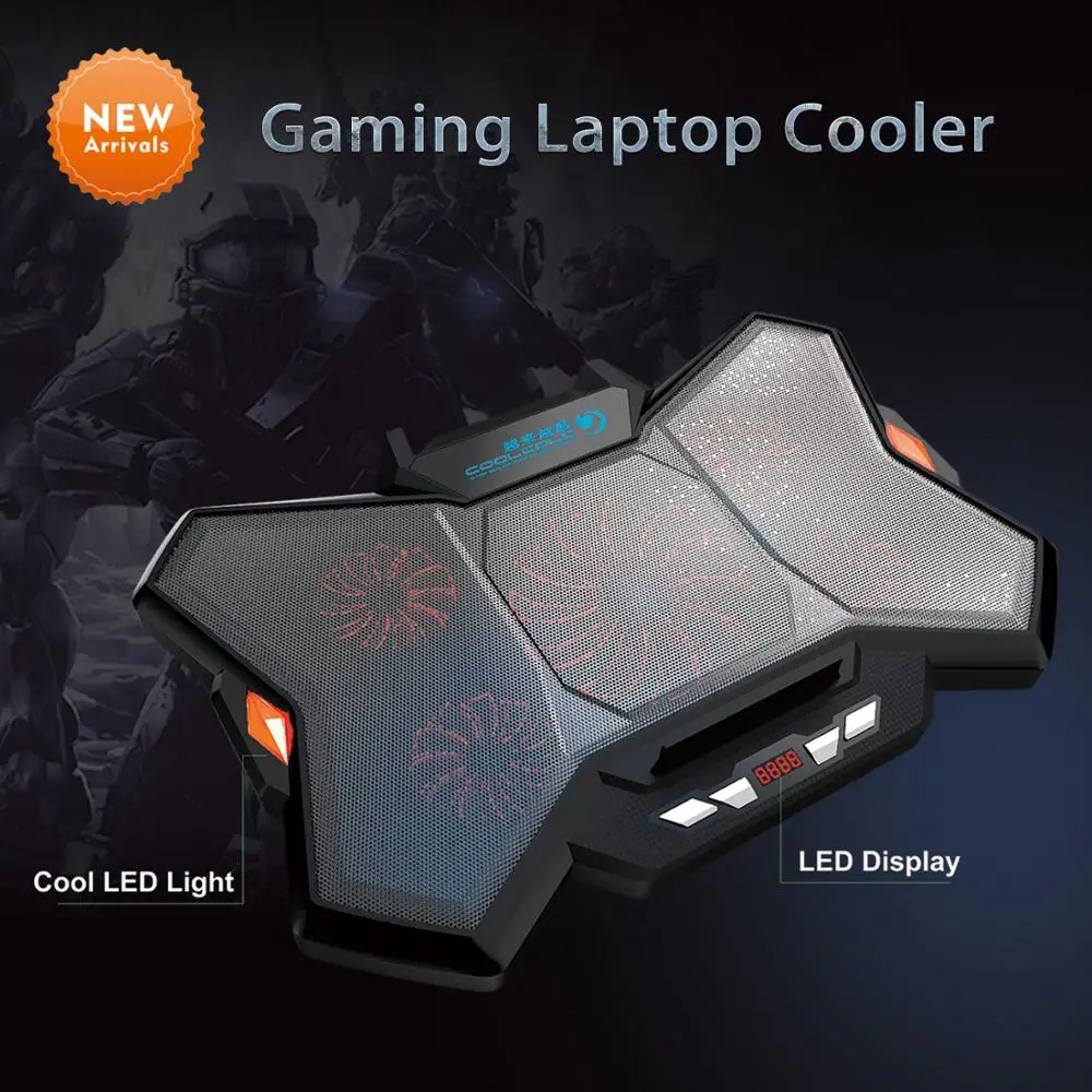 Coolcold новый продукт 7 углов обзора ноутбук кулер Pad светодиодный светильник