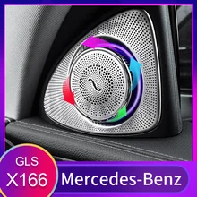 Haut-parleur rotatif 3D GLS X166 X167, avec lumières ambiantes, pour Mercedes benz 807/808/809 2014 – 2020, 7/64 couleurs