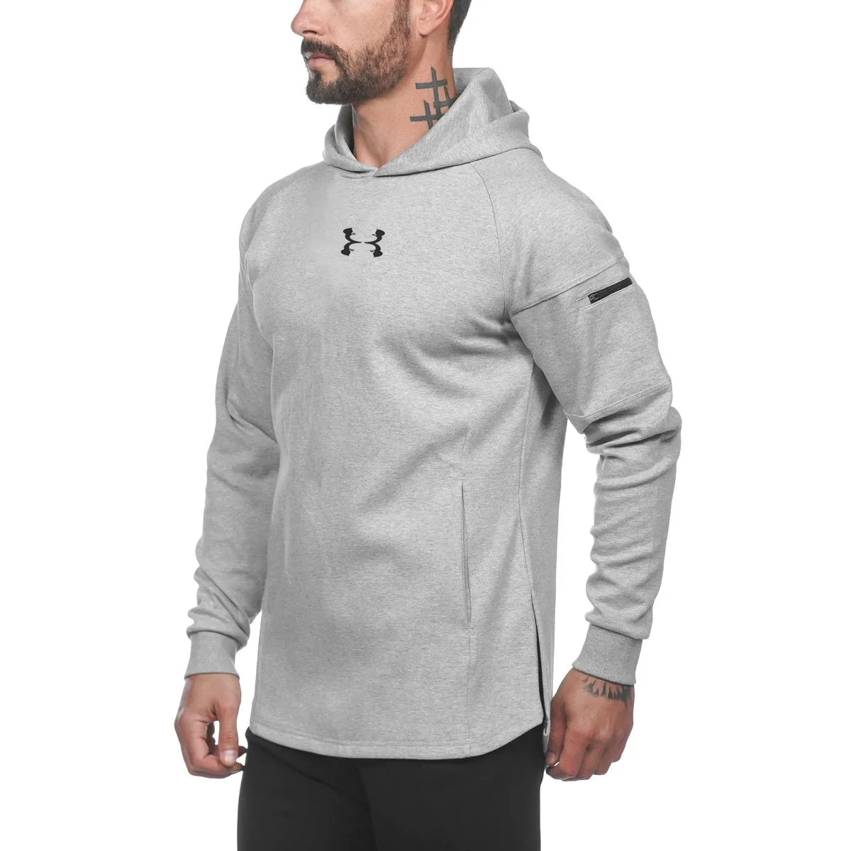 Новые мужские спортивные куртки с капюшоном trening Slim Fit толстовки куртки футболка для бодибилдинга спортивная мужская тренировочная куртка с капюшоном одежда