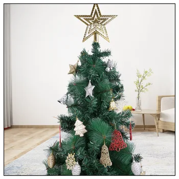 

61pcs/set Christmas Tree Top Sparkle Stars Hang Christmas tree Decor Bell Star Egg Fruit Snowflake Christmas Decorations Set