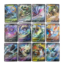 Cartas de Pokemon en español para niños, juego de colección de cartas brillantes, espada y escudo de la Luna y el sol, 100 Uds. V, nuevo