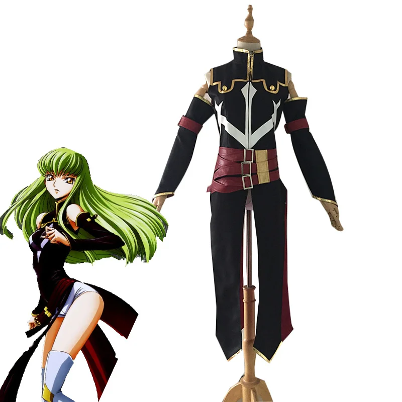 Anime Code Geass Queen CC Cosplay Costume Halloween Carnival Witch Black Uniforms Women Battle Suit Full Set Custom Made |