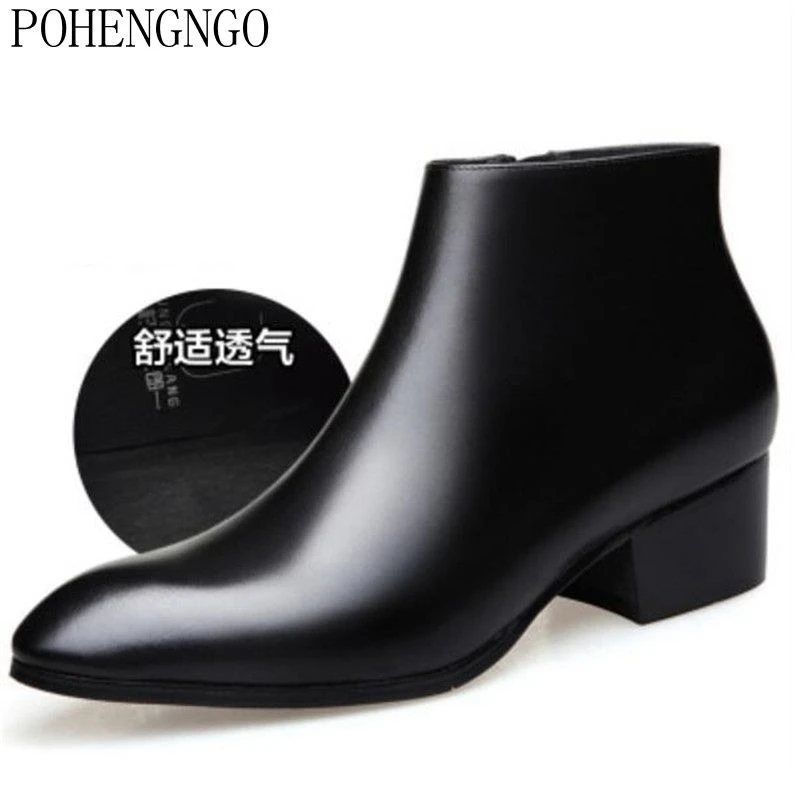 mens chelsea boots high heel