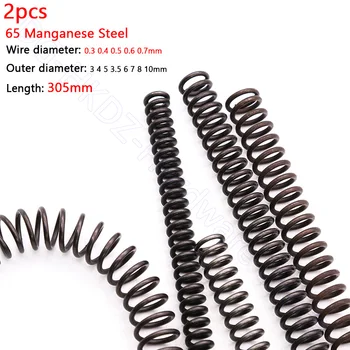 

2pcs 305mm Compression Spring 65 Mn Manganese Steel Pressure Spring Wire Dia 0.3 0.4 0.5 0.6 0.7mm Outer Dia 3 4 5 6 7 8 10mm