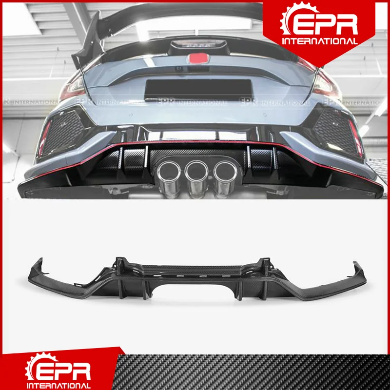Для FK8 Civic TYPE R OEM стиль углеродное волокно задний диффузор отделка гоночная часть