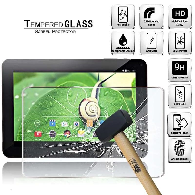 

Tablet Tempered Glass Screen Protector Cover for Irulu EXpro X1a 9 Inch Anti-Scratch Tablet Computer Tempered Film