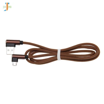 

500pcs/lot 2side 90 Degree USB Cable Usb C Type C Fast Charging Cable L-Line Fabric Cable for Samsung S9 S8 LG V30 G6 G5 V20