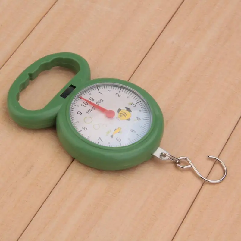 

10kg Weighing Portable Numeral Mini Pointer Hook Spring Balance Hanging Scale Grocery Shopping Fishhook Type Fair Scale