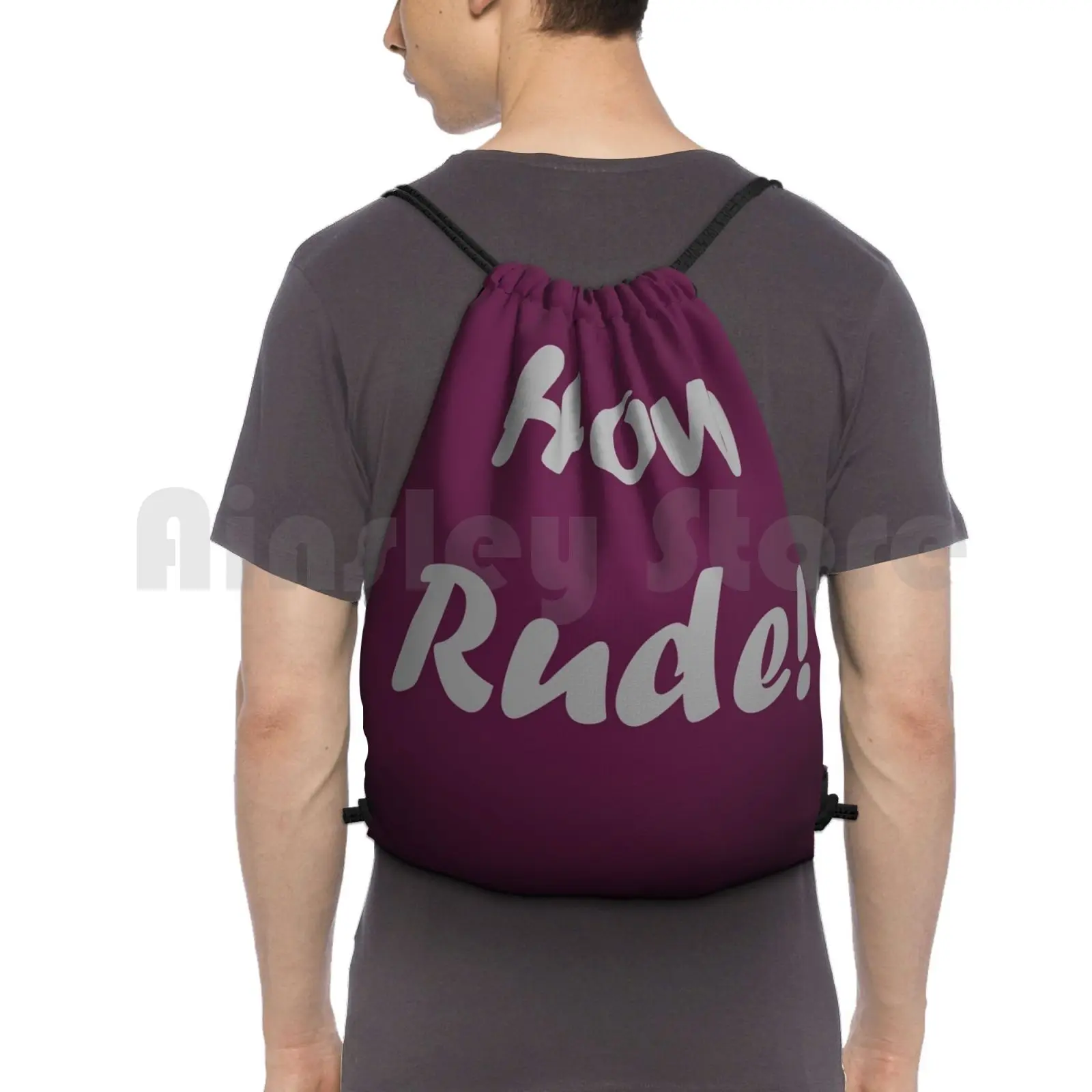 

How Rude Backpack Drawstring Bag Riding Climbing Gym Bag Full Fuller Tanner House Funny Netflix How Rude