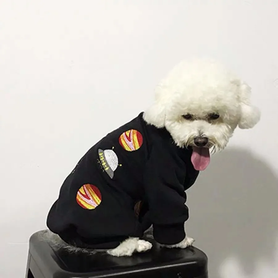Модные худи со звездами для собак, одежда для щенков, зимняя куртка для маленьких средних собак, теплый свитер с капюшоном, футболка YPC09
