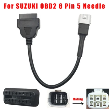

Motorcycle Female socket to 6-pin male plug ATV For SUZUKI OBD2 6 Pin Hot Sale