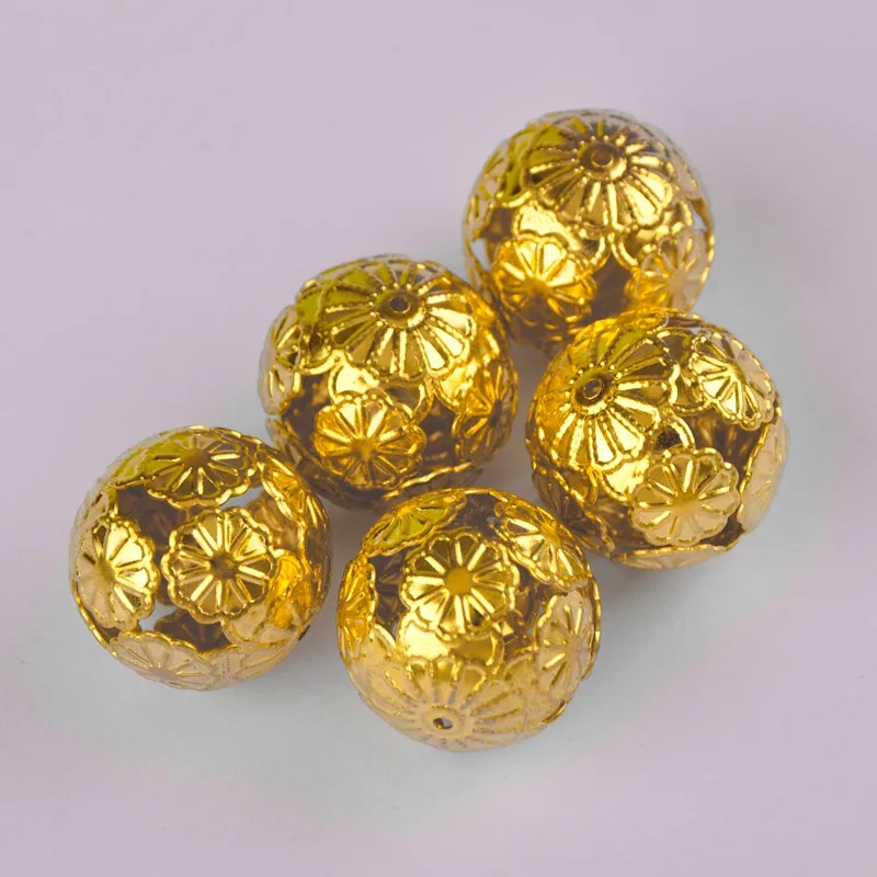 200 шт 20 мм покрытие золотом и родием разделительные бусины ювелирные изделия