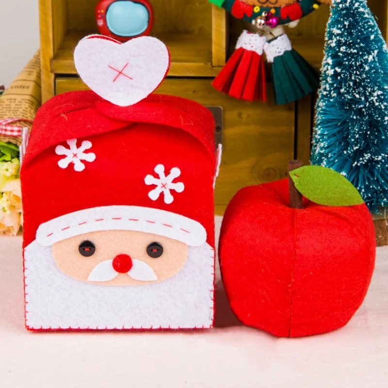 

Non-woven Christmas Eve Apple Box Xmas Handmade Cloth Decoration DIY Material Kit