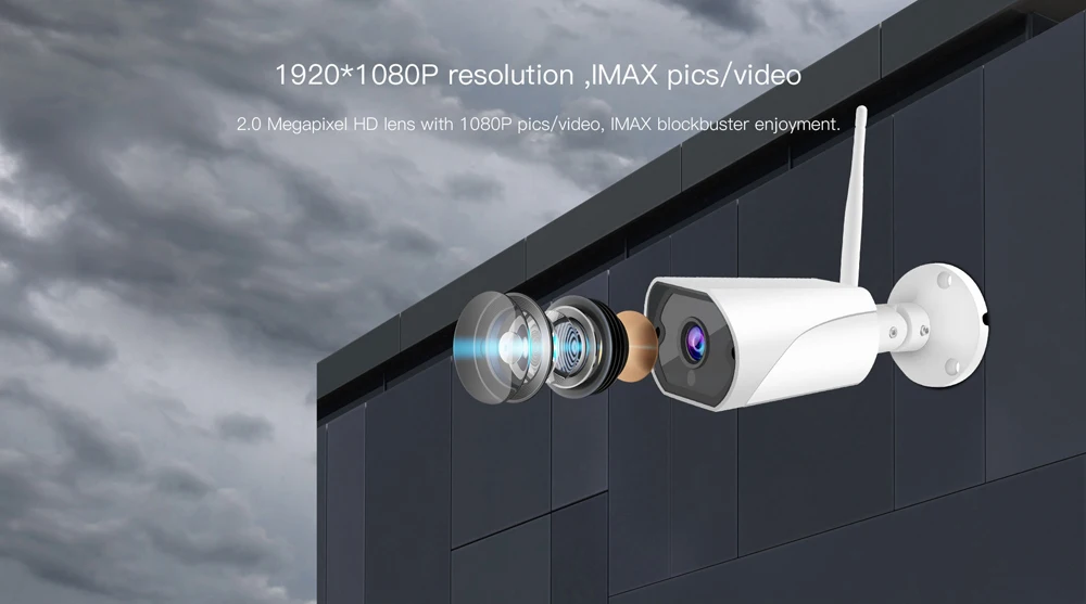 VStarcam C13S встроенный звукосниматель 1080P IP66 водонепроницаемый Открытый ночного видения безопасности WiFi ip-камера 2MP