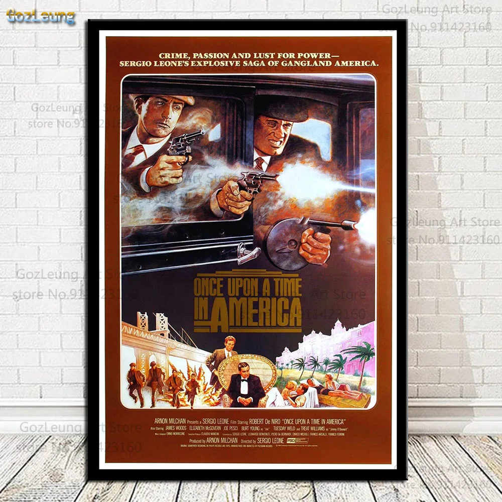Настенная картина Once Upon a Time in America классический кинопостер Картина на холсте