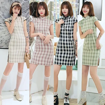 

Stretchable Qipao Chinese Dress Flexible Oriental Style Dresses 3XL Cheongsam 2020 New Clothes Elastic Force Qipao Pretty