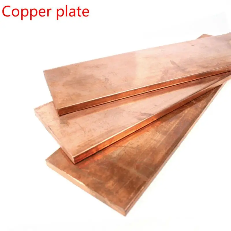 99% Pure Copper Bar Plate flat Bar Metal Strip thickness 1mm 1.5mm 2mm 3mm 4mm 5 mm length 250 mm 1 pcs Copper Strip Material