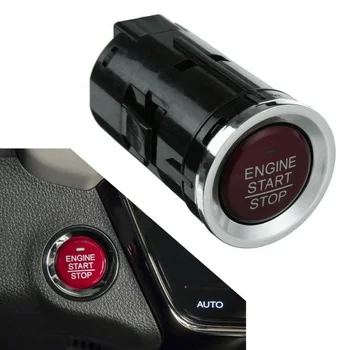 

Key Engine Switch Button Start Stop Push 35881T4N702 ABS Black+Red Car